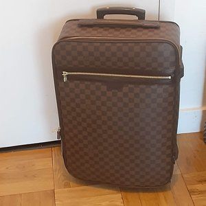 Goyard Carry On Trolley Rolling Luggage Coated Canvas MM at 1stDibs